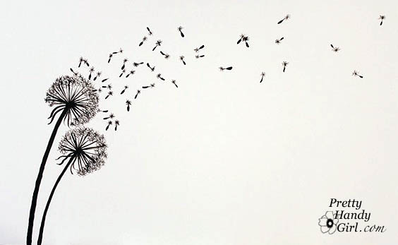 dandelions blowing the wind coloring pages - photo #30
