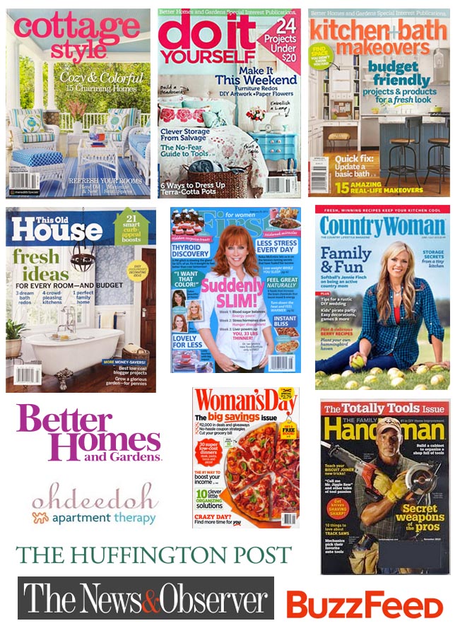 Pretty Handy Girl's Work has appeared in these magazines and websites.