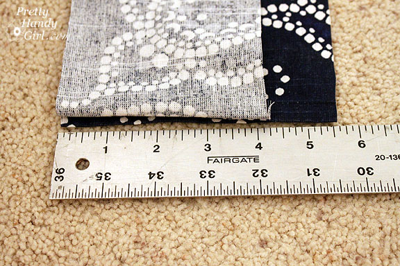Sewing a Bench Cushion fabric measure