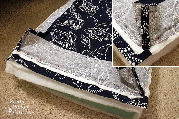 Sewing a Bench Cushion with Piping