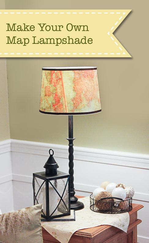 Vintage Map Lampshade | Pretty Handy Girl