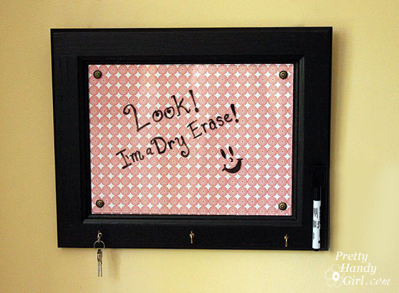dry erase message board from a cabinet door