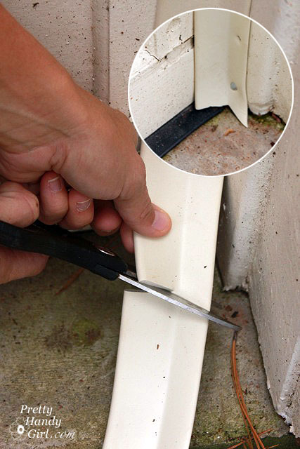 cut-at_angle_on_bottom garage door weather stripping corners