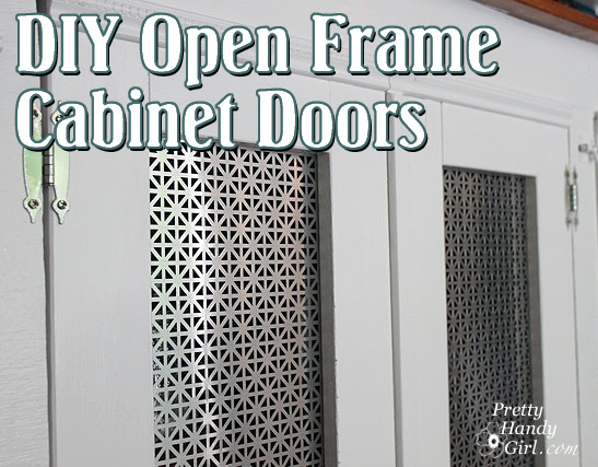 DIY open frame cabinet doors