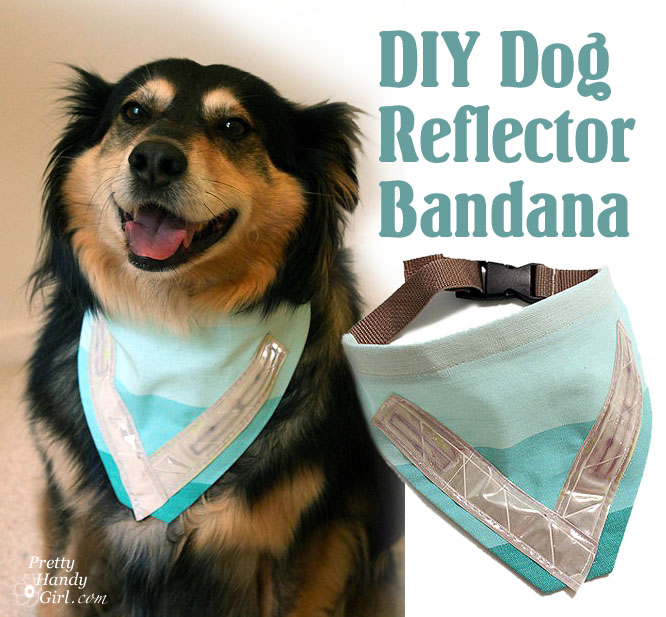 Easy sewing projects to help you learn to sew -dog safety reflector bandana