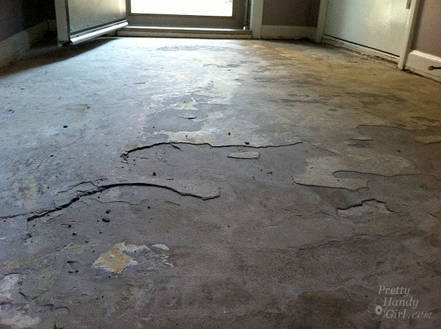 damaged concrete floor