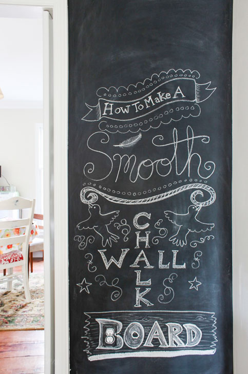 How to Make a SMOOTH Chalkboard Wall {For Imperfect Walls