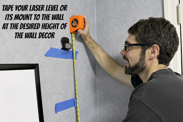 Tape Laser Level or Mount to Wall