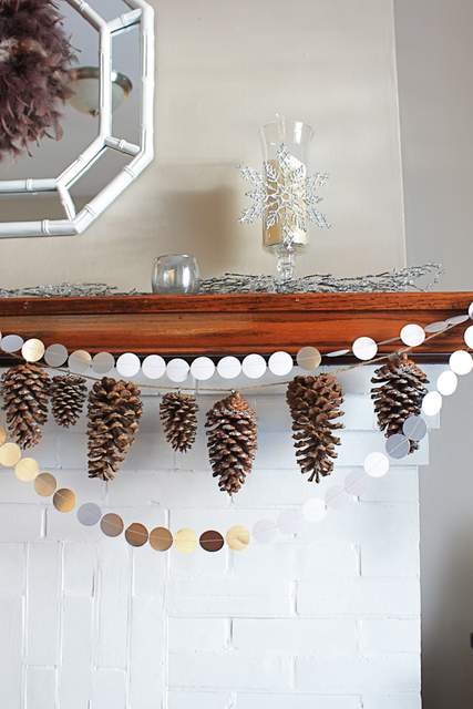 make a simple pinecone garland