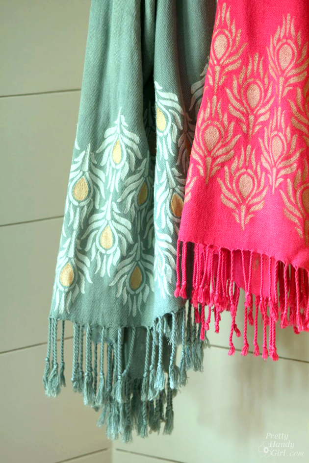 Stenciled and Dyed Scarves Tutorial | Pretty Handy Girl