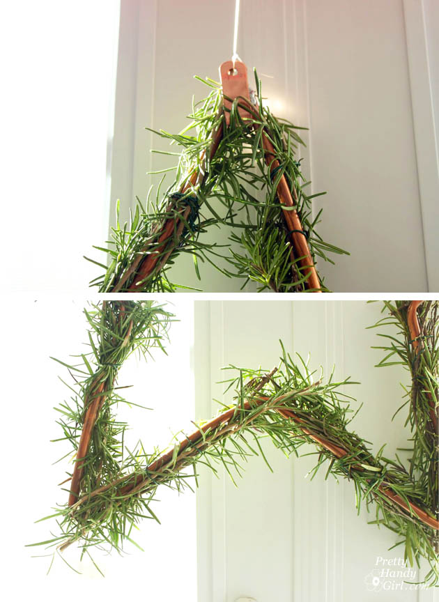 DIY Rosemary Wreath & Juniper Garland | Pretty Handy Girl