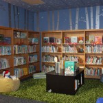 School Library Painted with Montpelier Wedgewood | Pretty Handy Girl