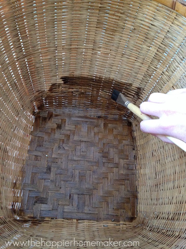 how to stain a basket