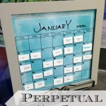 Reusable monthly menu board with magnetic meals - perpetual menu board