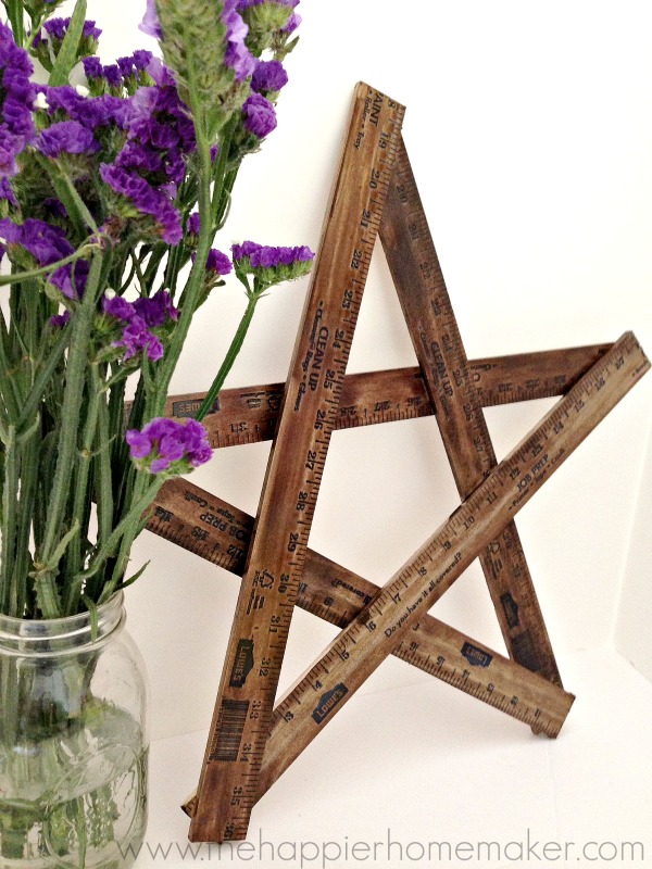 easy diy yard stick star