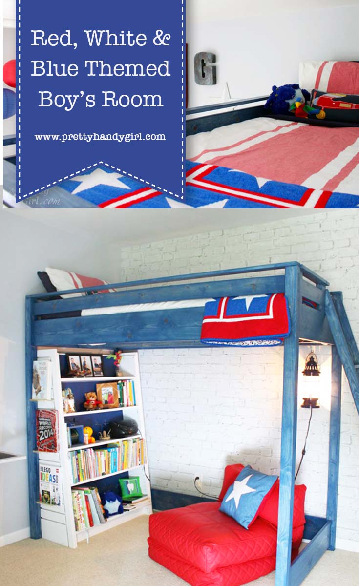 Red, White & Blue Themed Boy's Room Reveal