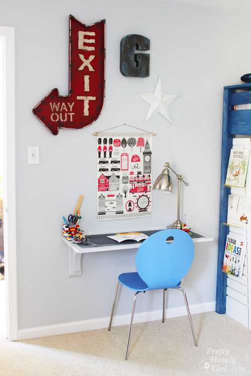 Wall-Mounted Desk Tutorial | Pretty Handy Girl