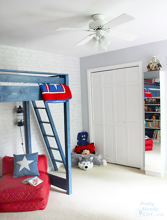 Boy's Red, White & Blue Themed Room | Pretty Handy Girl