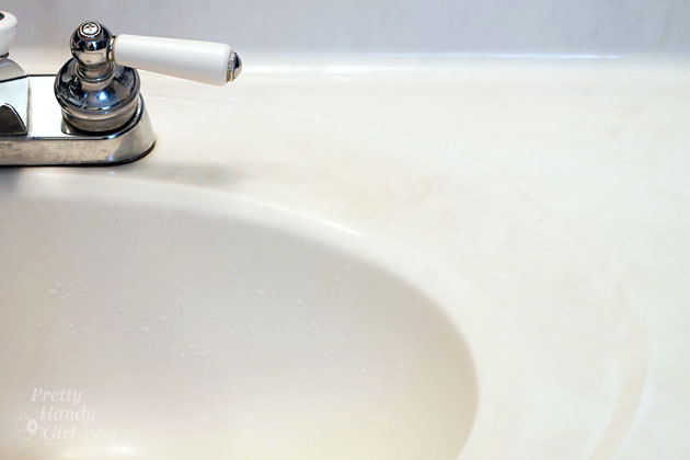 Scrub Away Hard Water Stains | Pretty Handy Girl