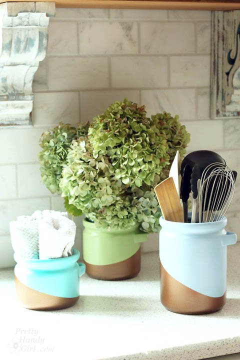 Metallic Color Block Canisters | Pretty Handy Girl
