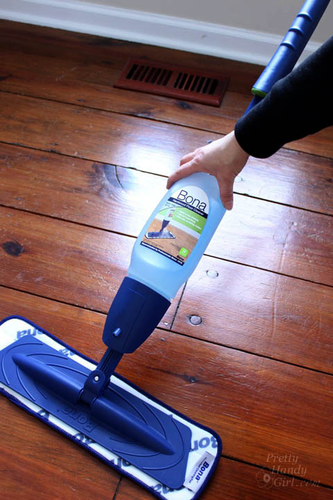 How to Refinish Wood Floors without Sanding | Pretty Handy Girl