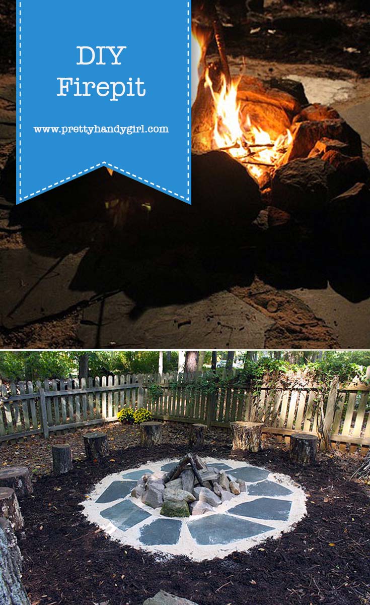DIY Firepit with Seating | Pretty Handy Girl