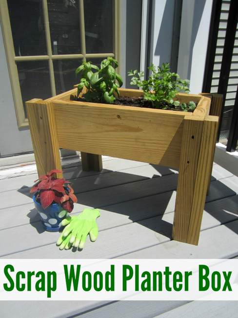 Scrap Wood Planter Box - Pretty Handy Girl