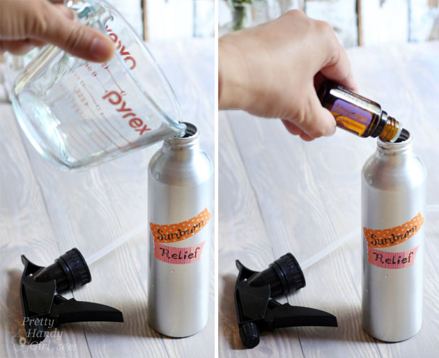 2 Ingredient Sunburn Relief Spray + Essential Oil Giveaway | Pretty Handy Girl