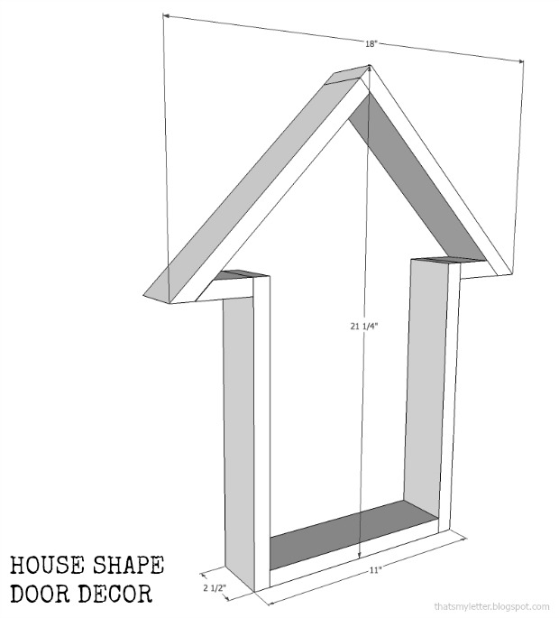 house shape door decor dimensions