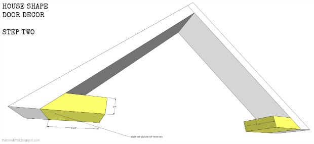 house shape door decor step 2