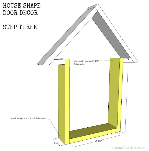 house shape door decor step 3