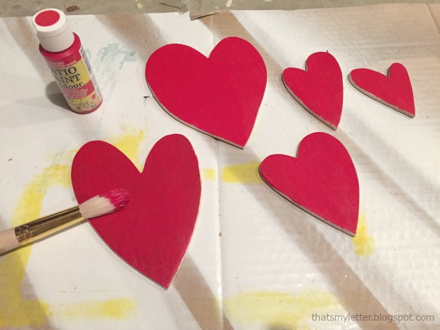 red hearts painting