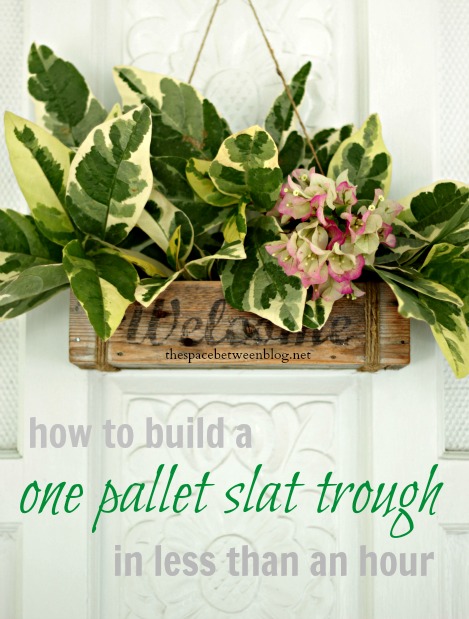 DIY Slat Bin from Pallet