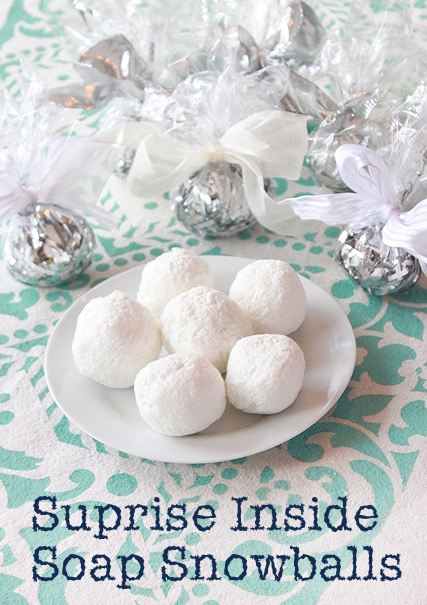 Soap Snowballs with a Surprise Inside
