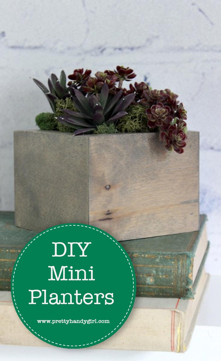 With only a few tools and a couple hours you can make your own simple DIY Mini Planters | Pretty Handy Girl #prettyhandygirl #DIY #planter 