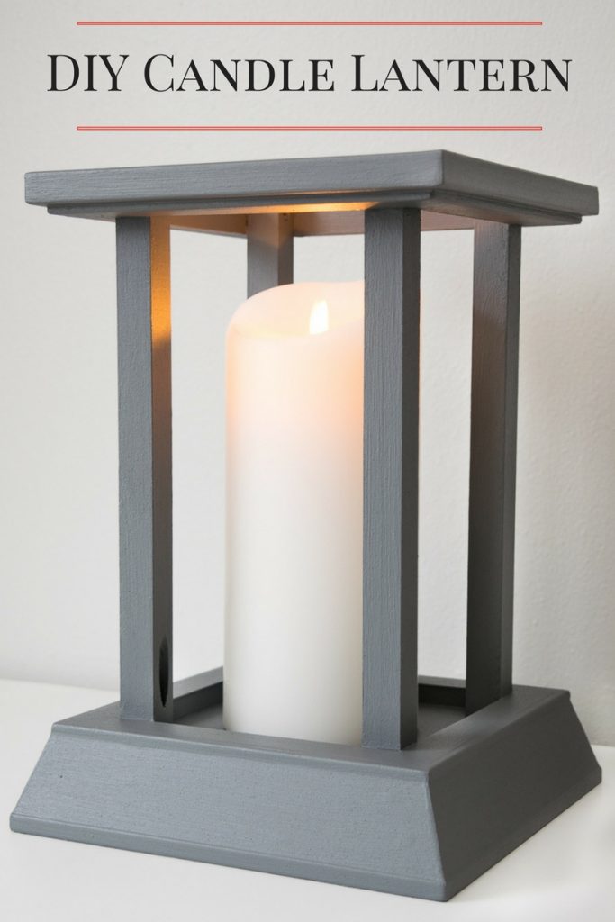 This DIY candle lantern was easy to make with leftover trim!