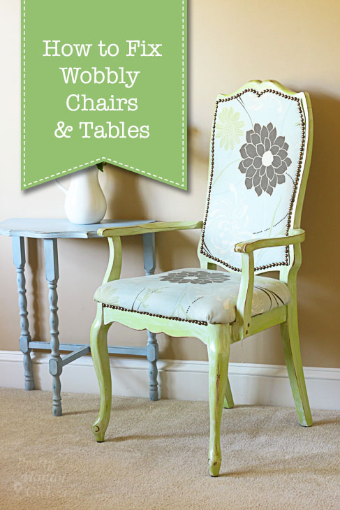 How to Fix a Wobbly Chair or Side Table | Pretty Handy Girl