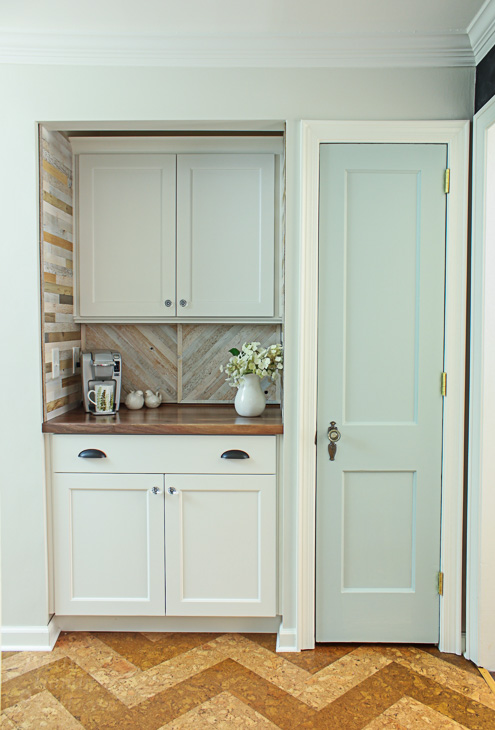 Pantry with Coffee Bar and Hidden Wine Storage | Pretty Handy Girl