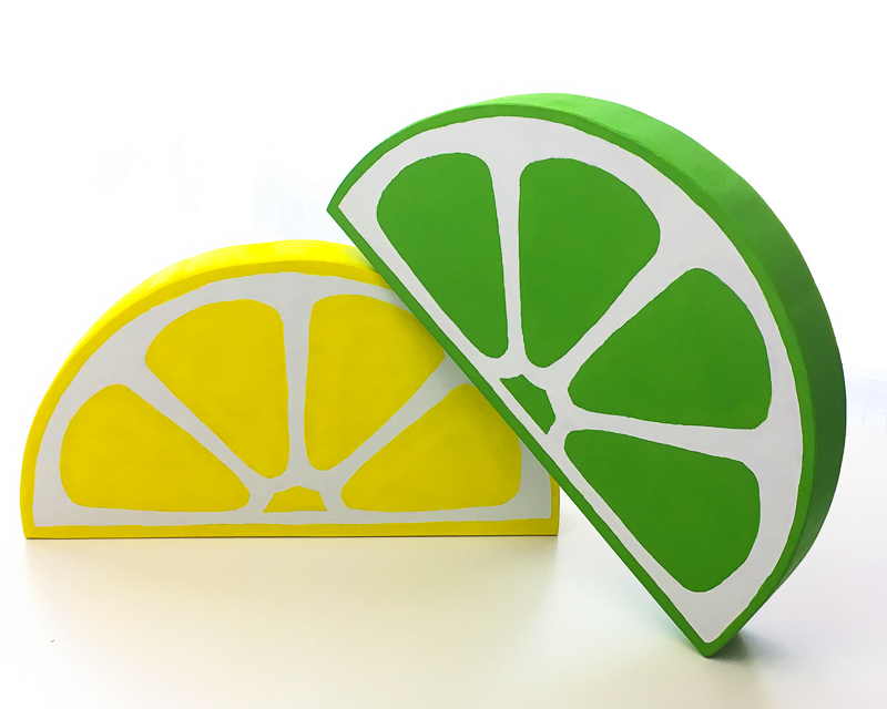 These giant citrus slices are a fun pop of color for any decor!