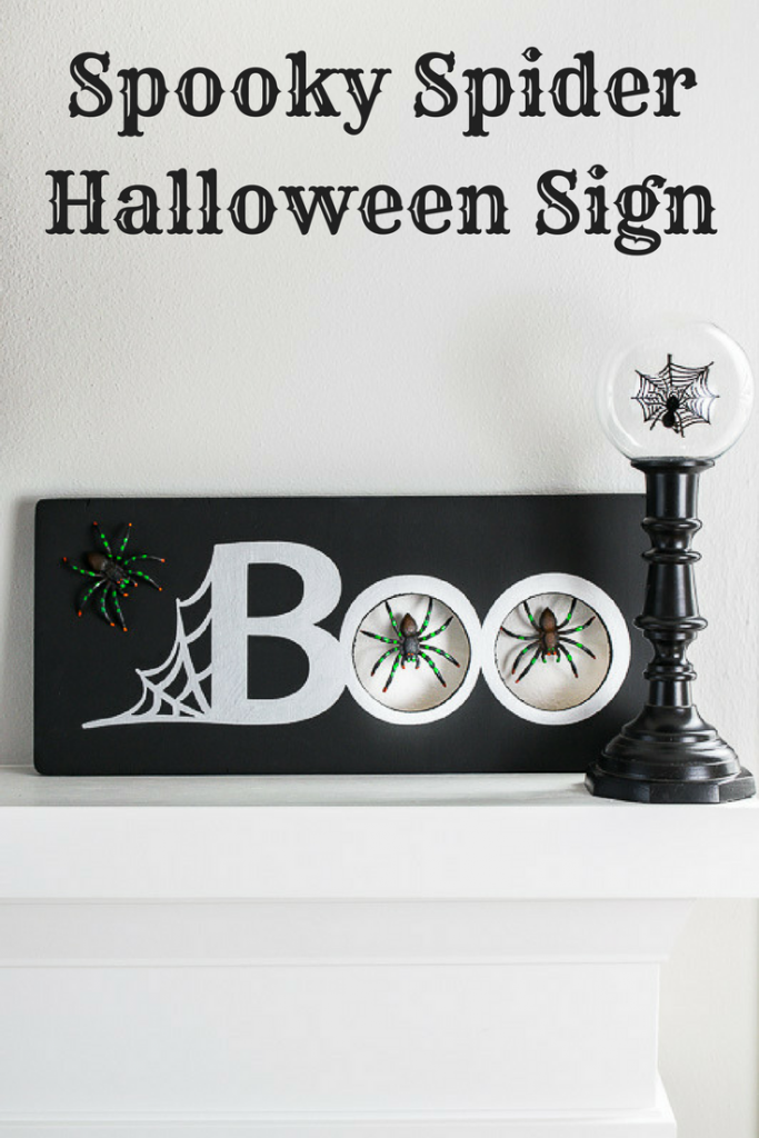 Decorate for Halloween with this spooky spider Halloween sign!