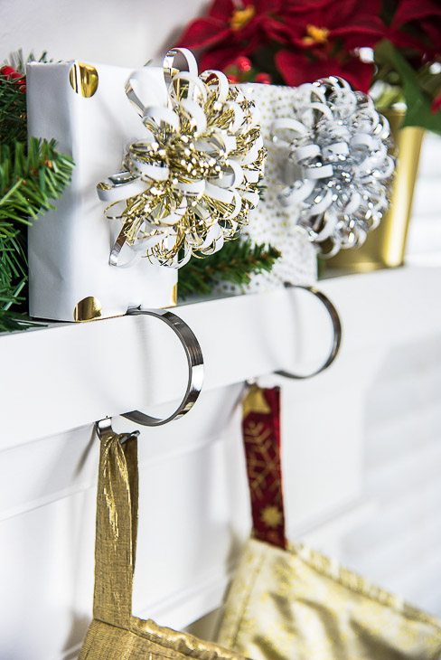 These stocking holders keep stockings secure and safe for children and pets.