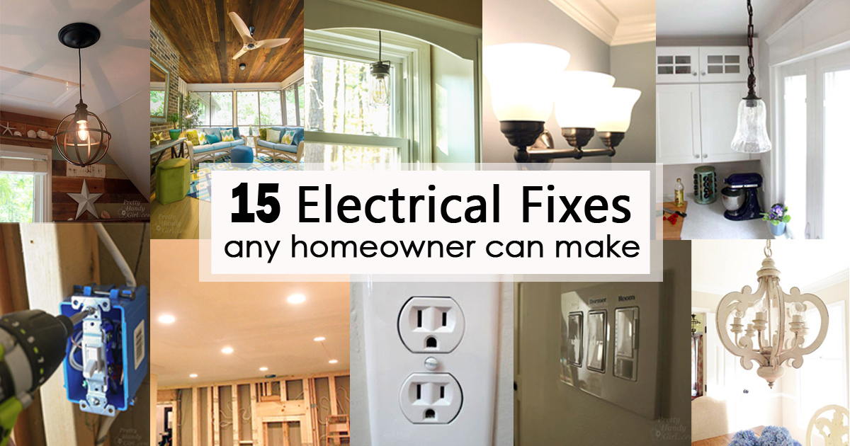 15 electrical fixes any homeowner can make social media image