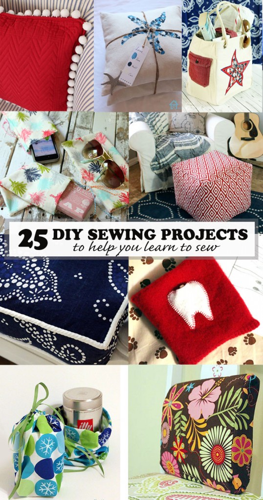 diy sewing projects to help you learn to sew pinterest image