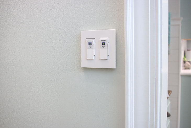 dimmer switches on wall