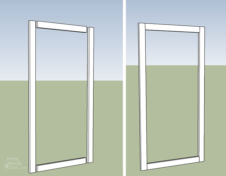 build 2x4 frame for gate
