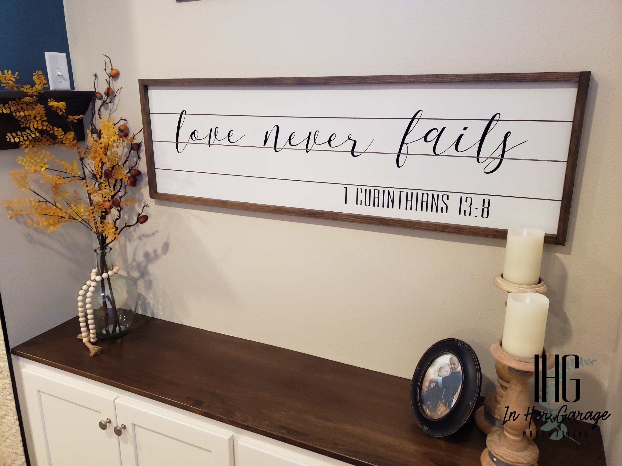 DIY Sign with Faux Shiplap detail