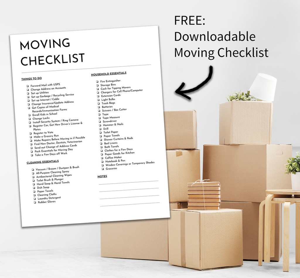 Free printable moving checklist - the only checklist you'll need for a successful move