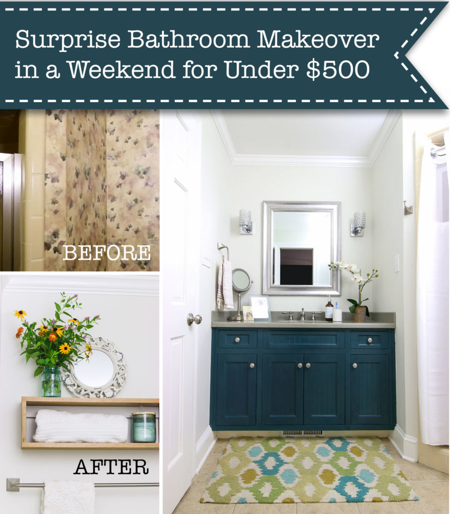 A Surprise Bathroom Makeover for Under $500 - Pretty Handy Girl