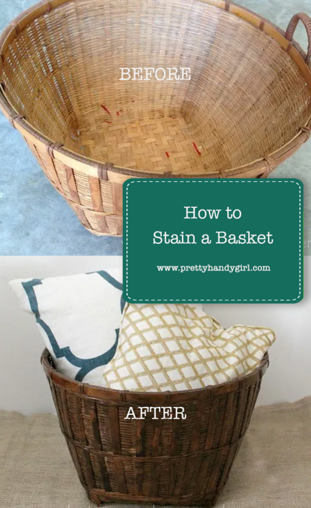 How to Stain a Basket - Pretty Handy Girl